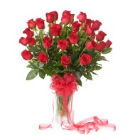 Arreglo de 36 rosas en florero