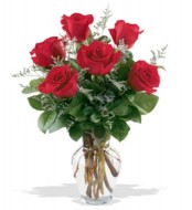 Arreglo de seis rosas