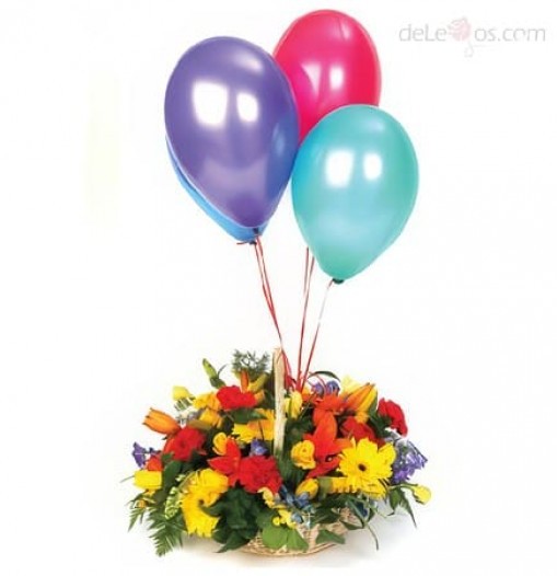 Arreglo primaveral con globos